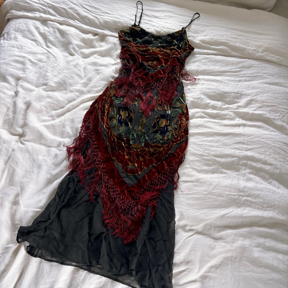 Vintage Silk and Velvet 1920’s inspired gown - Picture 6 of 9